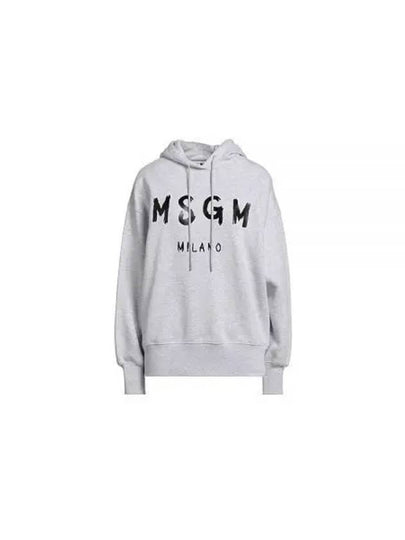 Brushed Logo Hoodie Grey - MSGM - BALAAN 2