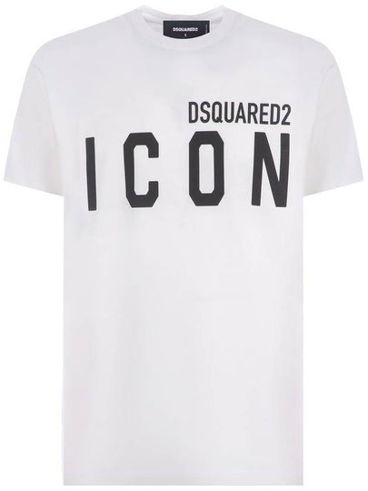 Men's Icon Short Sleeve T-Shirt White - DSQUARED2 - BALAAN 2