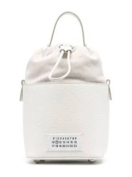 5AC Number Logo Texture Leather Bucket Bag Ivory - MAISON MARGIELA - BALAAN 2