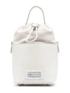 5AC Number Logo Texture Leather Bucket Bag Ivory - MAISON MARGIELA - BALAAN 2