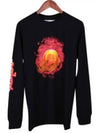 Hand Planet Slim Fit Long Sleeve T Shirt Black - OFF WHITE - BALAAN 3