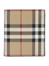 Check Leather Card Wallet Beige - BURBERRY - BALAAN 2