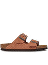 Arizona Perforated Suede Slippers Orange - BIRKENSTOCK - BALAAN 2