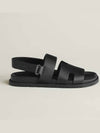 Genius Calfskin Sandals Black - HERMES - BALAAN 3