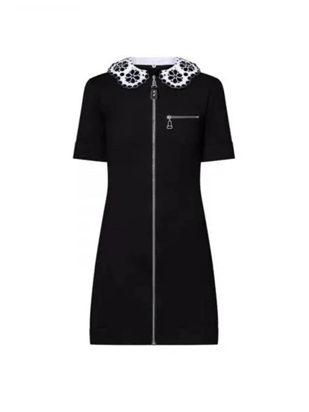 Broderie collar zip up knit dress 1AGAGO - LOUIS VUITTON - BALAAN 1