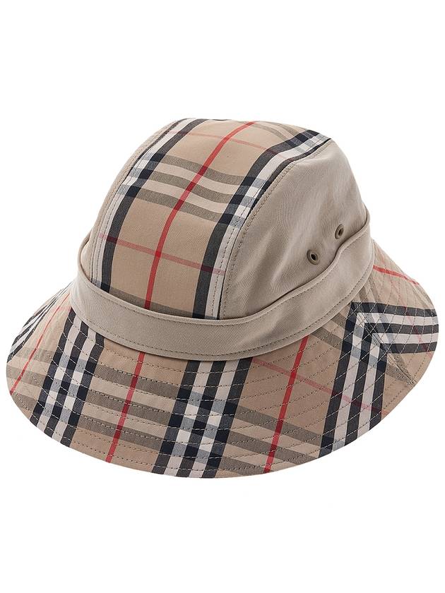 Check Pattern Bucket Hat Beige - BURBERRY - BALAAN 2