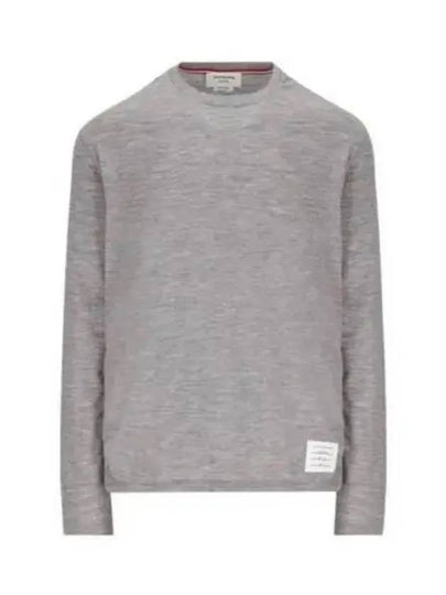 Wool Jersey 4-Bar Long Sleeve T-Shirt Light Grey - THOM BROWNE - BALAAN 2