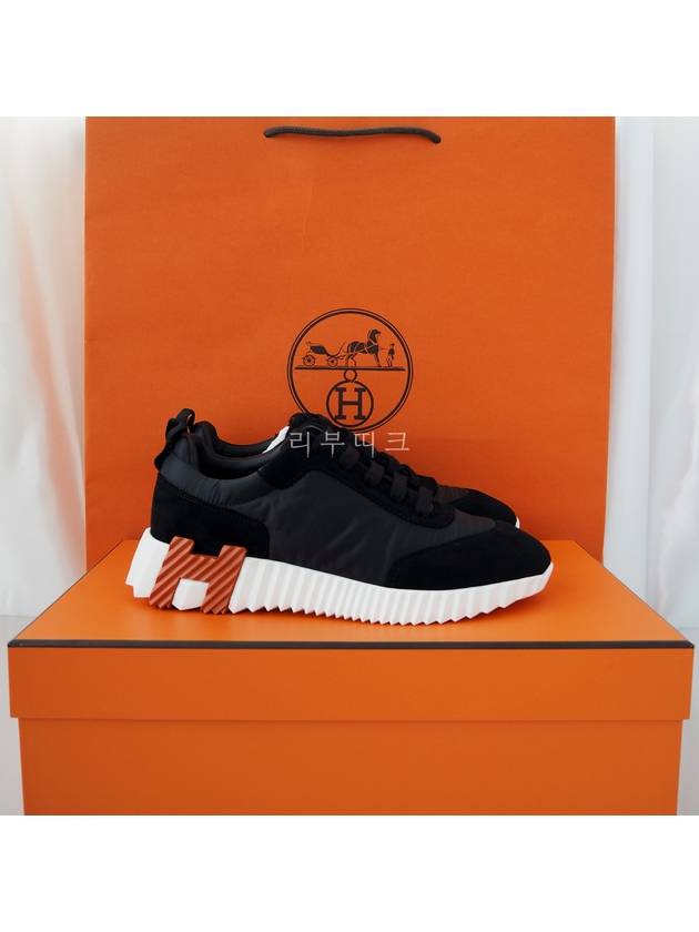 Bouncing Parachute Fabric Low Top Sneakers Noir - HERMES - BALAAN 4