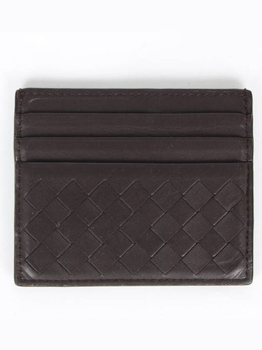 Intrecciato card wallet brown - BOTTEGA VENETA - BALAAN 1