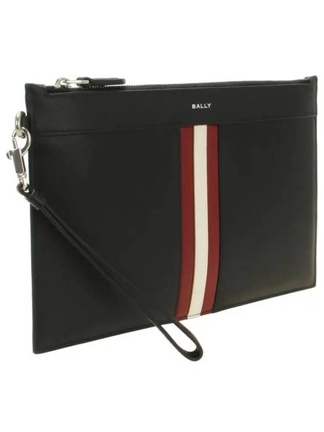 Hartland Leather Clutch Bag Black - BALLY - BALAAN 3