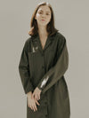 Overfit Shirt Long Sleeve Dress KHAKI - AVANT-G - BALAAN 7