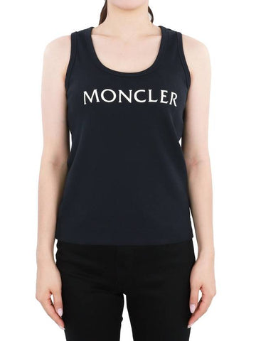 Moncler Women s Logo Printing Sleeveless Navy 8P00001 89A0D 778 - MONCLER - BALAAN 1