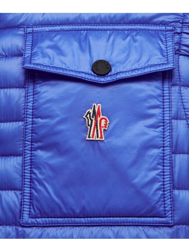 Grenoble Logo Patch Quilted Vest Blue - MONCLER - BALAAN 4