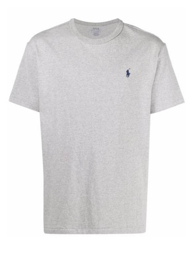 Polo Pony Logo Short Sleeve Tshirt Gray 710811284 004 - RALPH LAUREN - BALAAN 1