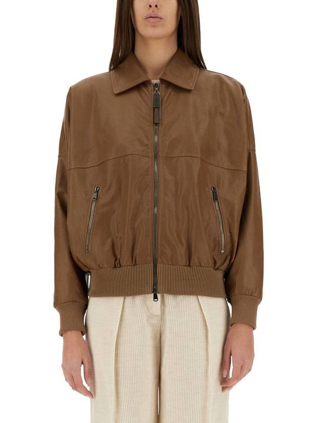 Brunello Cucinelli Leather Jacket - BRUNELLO CUCINELLI - BALAAN 1