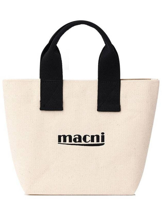 Mini Canvas Tote Bag Ivory - MACNI - BALAAN 1