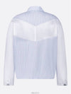 Couture Zipped Long Sleeve Shirt Blue - DIOR - BALAAN 8