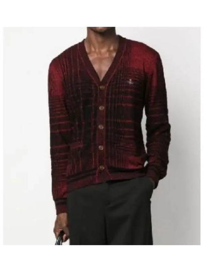 Logo Check Cardigan Red - VIVIENNE WESTWOOD - BALAAN 2