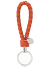 Intrecciato Leather Key Holder Orange - BOTTEGA VENETA - BALAAN 2