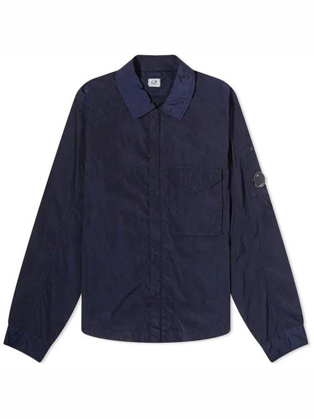 Chrome-R Zip-Up Over Long Sleeve Shirt Navy - CP COMPANY - BALAAN 2