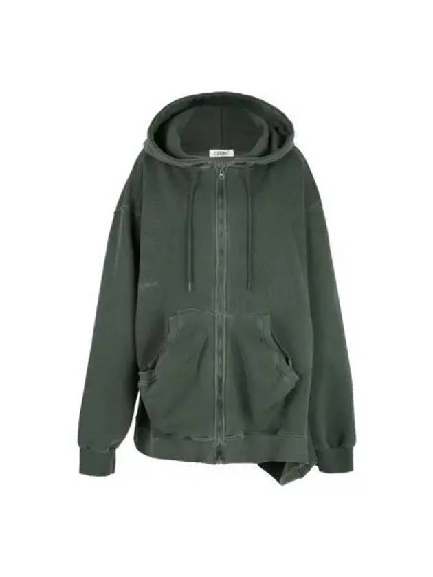 Whole pointed hoodie zip up khaki - CERRIC - BALAAN 1