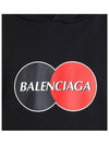 Logo Print Over Fit Hoodie Black - BALENCIAGA - BALAAN 6