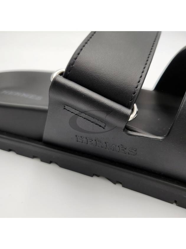 Chypre Calfskin Sandals Black - HERMES - BALAAN 6