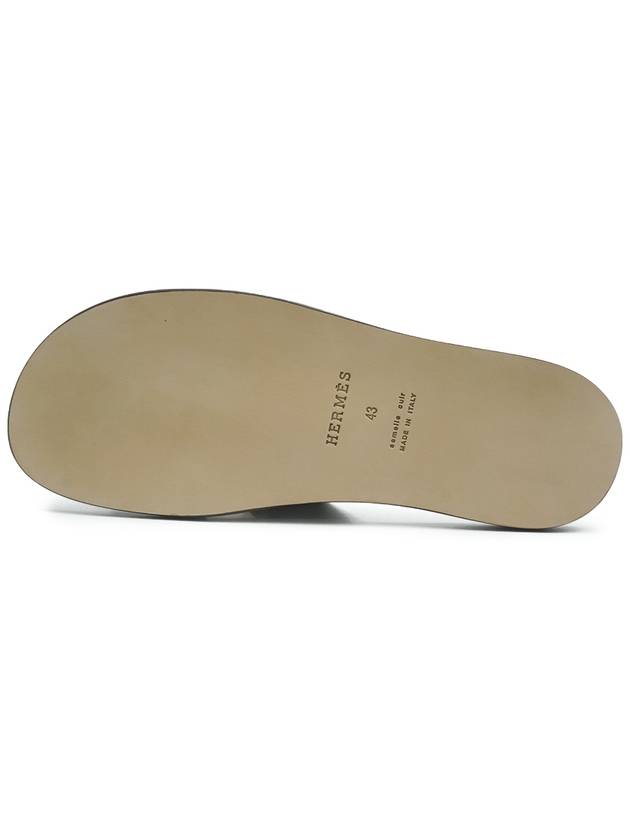 Izmir Leather Slippers Mocha - HERMES - BALAAN 6