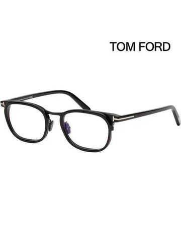 Blue light blocking glasses frame TF5785DB 005 metal combination square Asian fit - TOM FORD - BALAAN 1