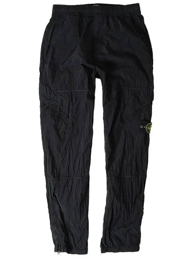 Compass Badge Pleated Track Pants Black - STONE ISLAND - BALAAN 3