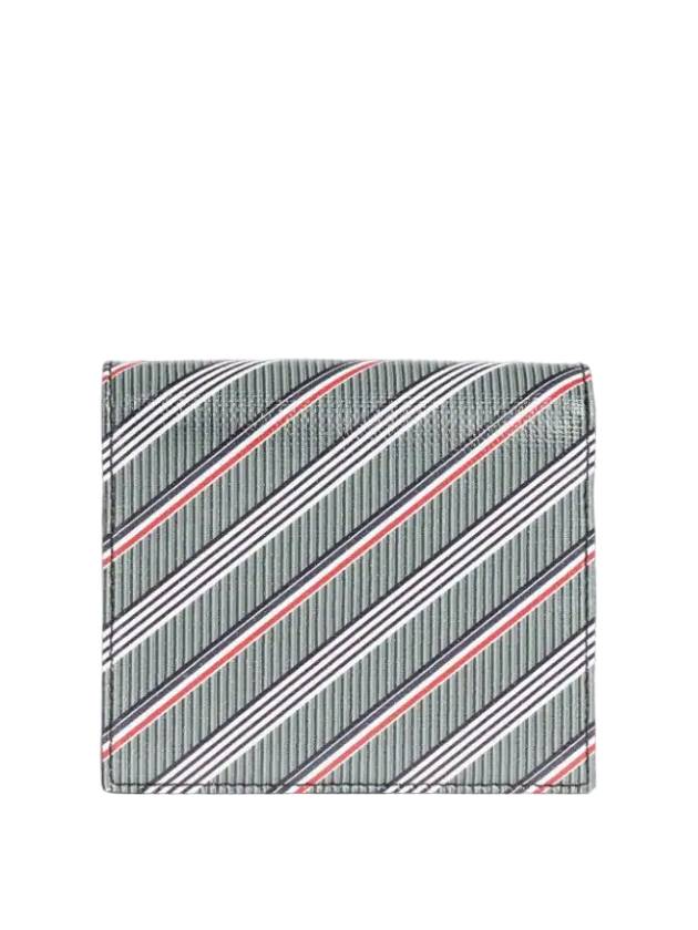 Monogram Coated Canvas Shoulder Strap Card Wallet Medium Gray - THOM BROWNE - BALAAN 3