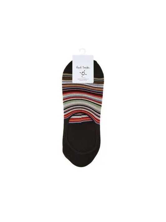 Signature Stripe No Show Socks Black 271278 - PAUL SMITH - BALAAN 1