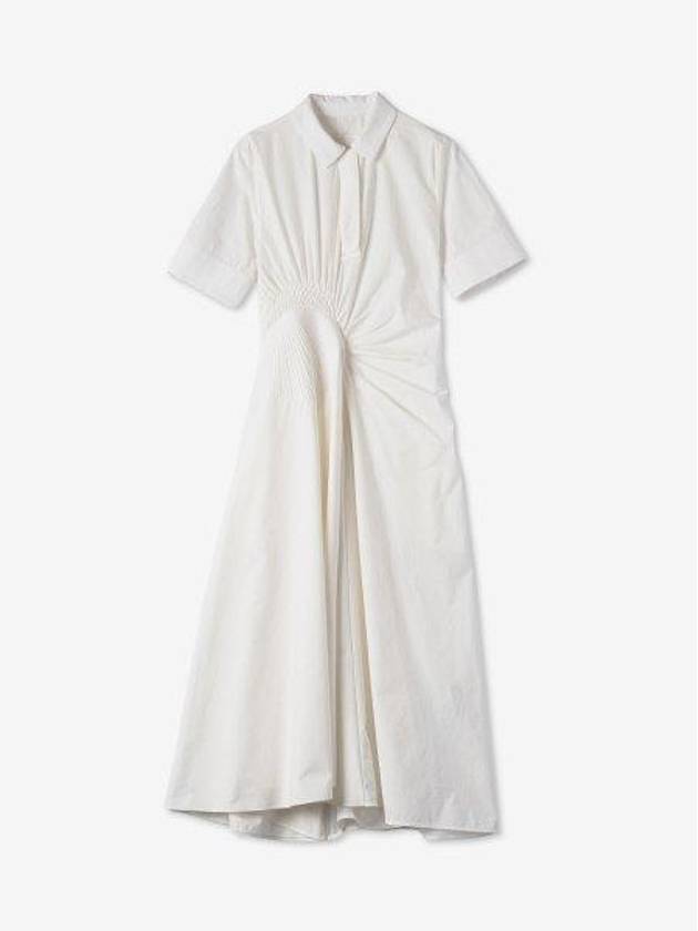 Women's Lucid Shirt Cotton Midi Dress White - JIL SANDER - BALAAN 2