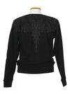 Marceloblon 8094 1010 PANDO leather patch black sweatshirt - MARCELO BURLON - BALAAN 3