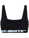 logo band sports bra black - OFF WHITE - BALAAN.