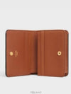 Triomphe Compact Canvas Half Wallet Tan - CELINE - BALAAN 5