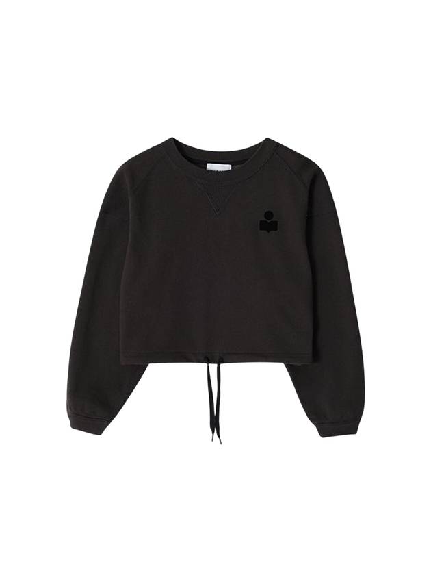 Margo Logo Crop Sweatshirt Faded Black - ISABEL MARANT - BALAAN 2