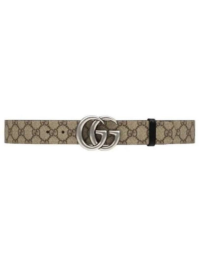 GG Marmont Reversible Leather Belt Beige - GUCCI - BALAAN 2