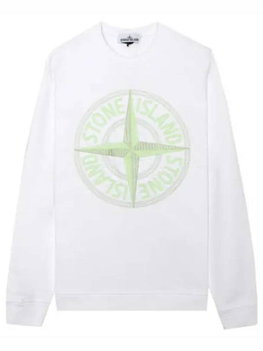 Garment dyeing compass logo embroidery sweatshirt - STONE ISLAND - BALAAN 1