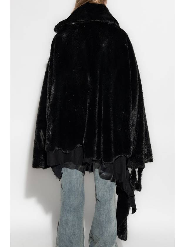 Balenciaga Asymmetrical Cut Faux Fur, Women's, Black - BALENCIAGA - BALAAN 4