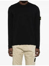 Raw Hand Cotton Crewneck Knit Top Navy - STONE ISLAND - BALAAN 5