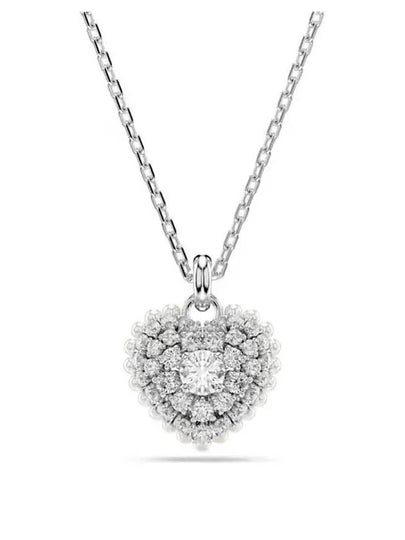 Hyperbola Pendant Heart Necklace Silver - SWAROVSKI - BALAAN 2