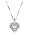 Hyperbola Pendant Heart Necklace Silver - SWAROVSKI - BALAAN 3