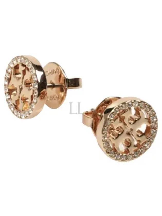 Miller Crystal Stud Earrings Rose Gold - TORY BURCH - BALAAN 2