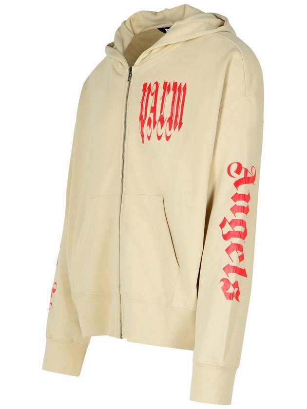 Palm Angels Gothic Logo Print Hooded Zip-up PMBE014F24FLE0016125 - PALM ANGELS - BALAAN 3