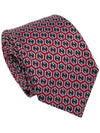 Men's GG Logo Pattern Slim Silk Tie Red - GUCCI - BALAAN.