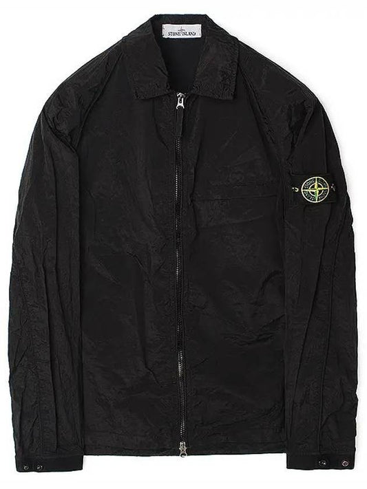 Nylon Metal Overshirt Jacket Black - STONE ISLAND - BALAAN.