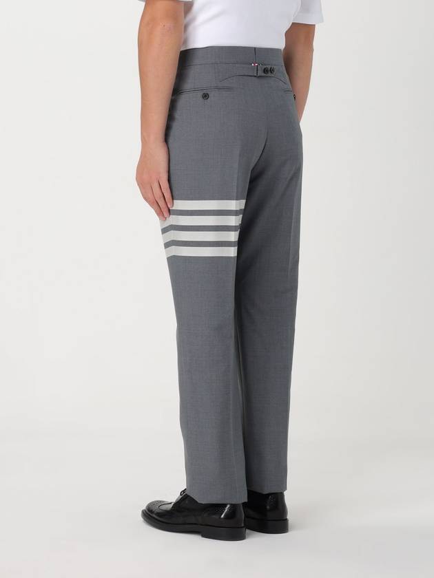 Diagonal Plain Weave Classic Wool Slacks Medium Grey - THOM BROWNE - BALAAN 4