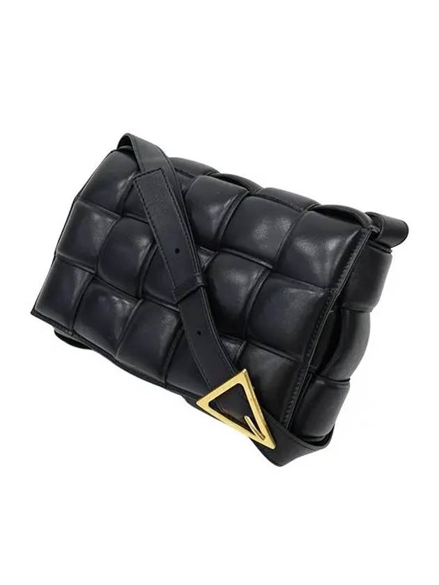 Gold Hardware Padded Cassette Cross Bag Black - BOTTEGA VENETA - BALAAN 4