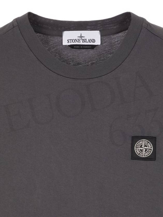 Logo Patch Short Sleeves T-Shirt  Steel Grey - STONE ISLAND - BALAAN 4